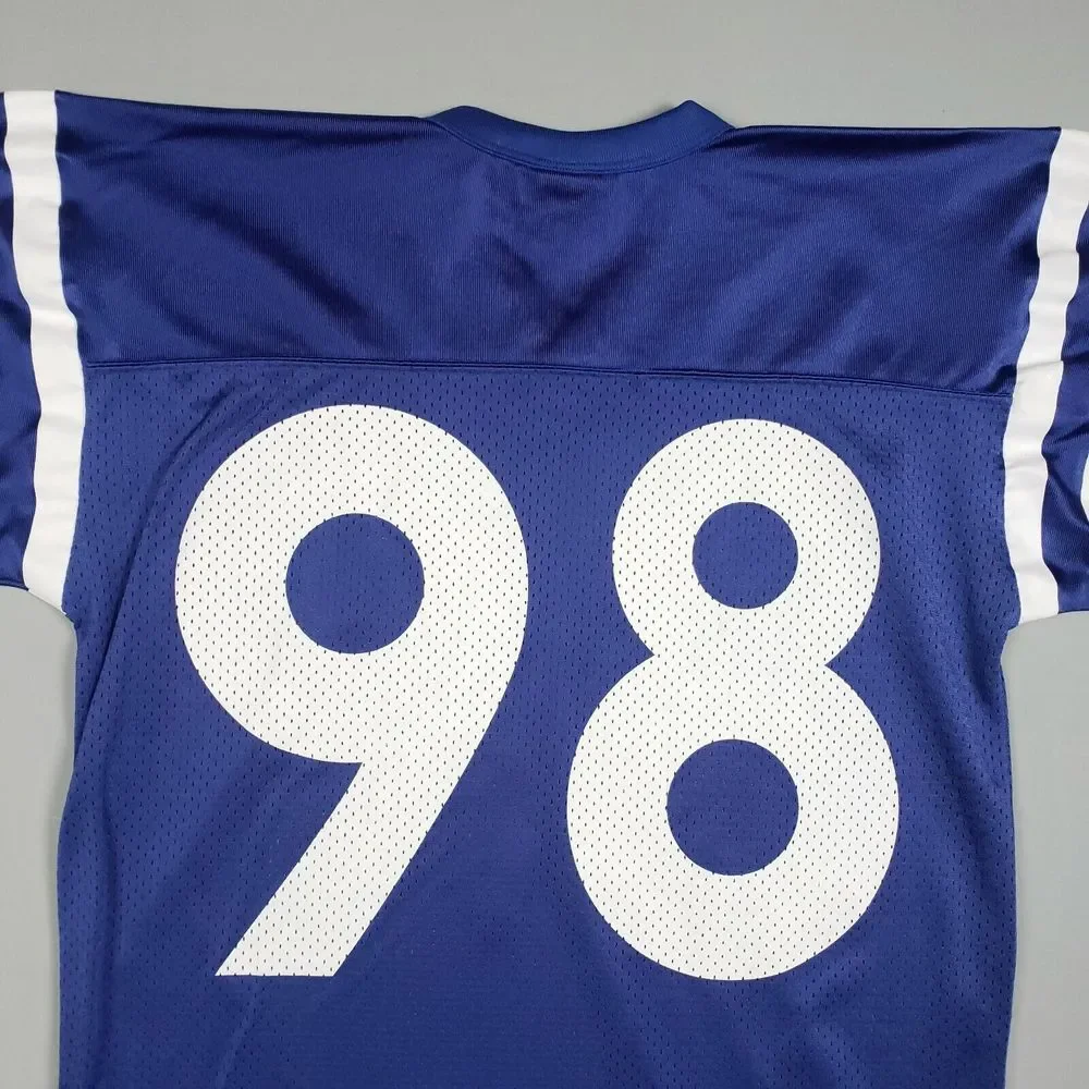 Vintage Nike Indianapolis Colts Jersey Men Size Small Blue Mathis #98 3/4 Sleeve - Picture 6 of 15